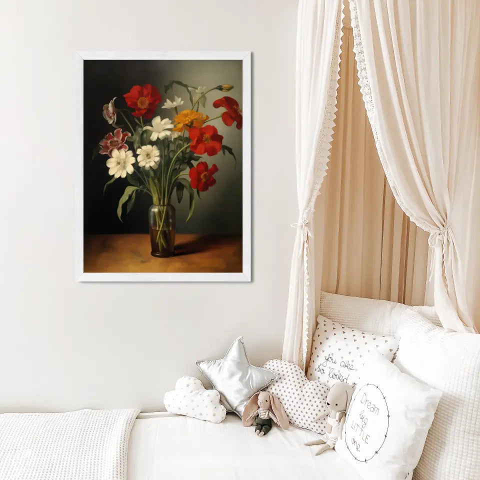 "Blossom Bouquet Frames" Classic Wall Art Frames in Minimal Style