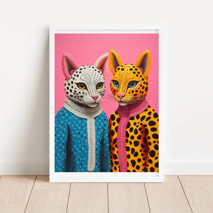 Abstract "Elevate Your Mask Game" Classic Wall Art Posters