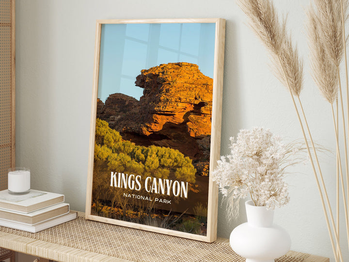 Kings Canyon National Park Retro Wall Art, California, USA