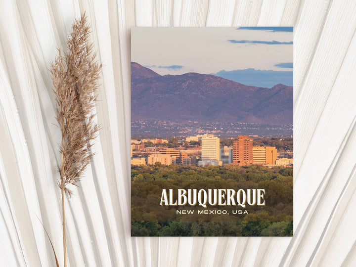 Albuquerque Retro Wall Art, New Mexico, USA