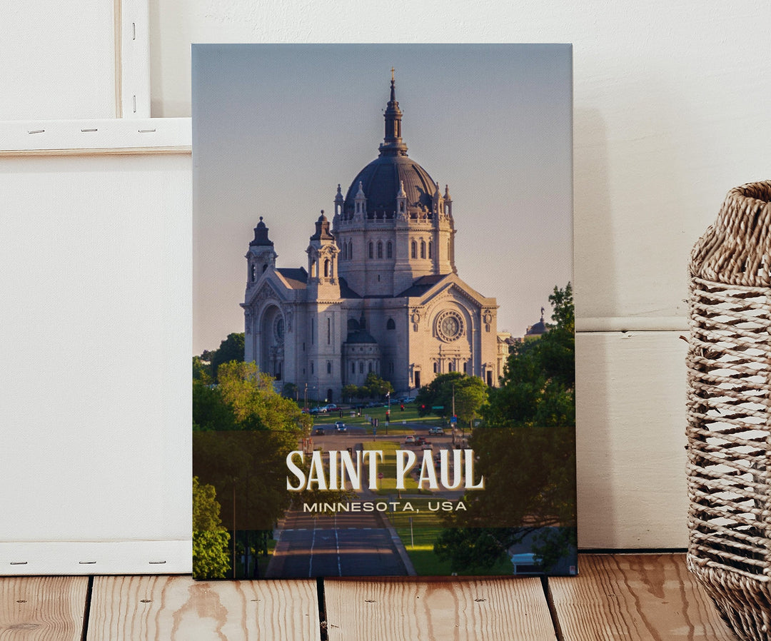 Saint Paul Retro Wall Art, Minnesota, USA