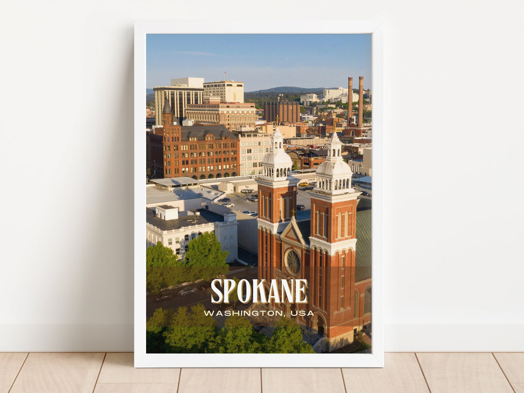 Spokane Retro Wall Art, Washington, USA