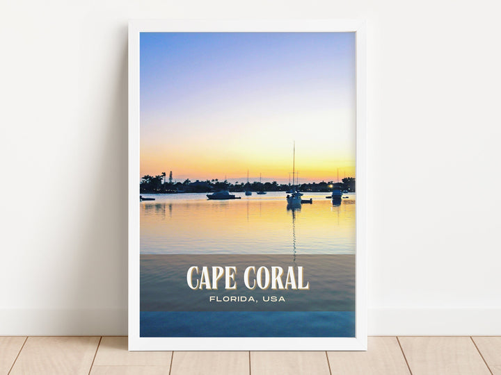 Cape Coral Retro Wall Art, Florida, USA