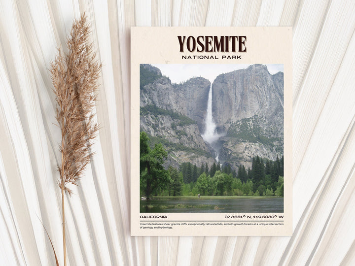 Yosemite National Park Vintage Wall Art, California, USA
