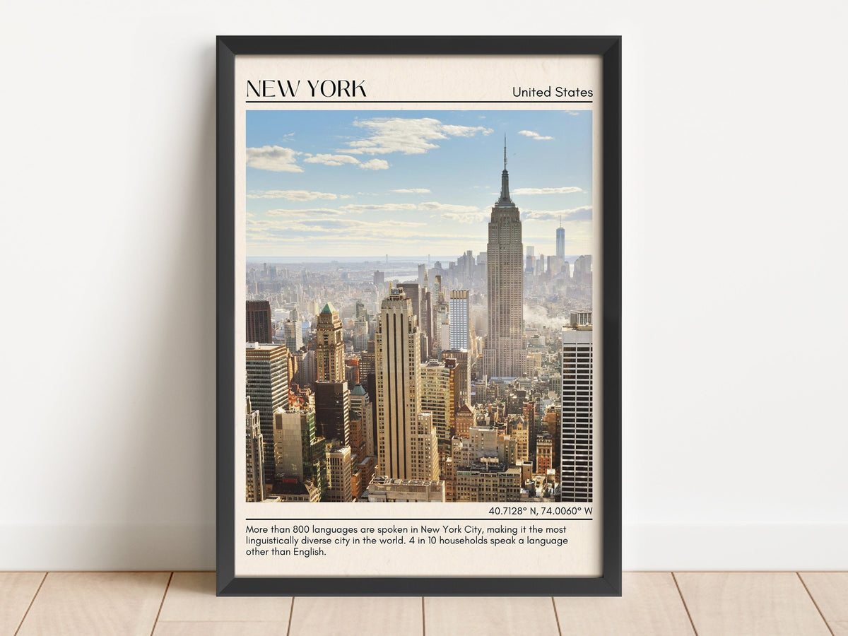 New York minimal city poster, USA