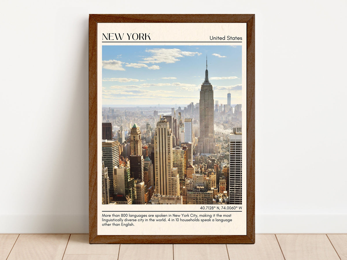 New York minimal city poster, USA - second view