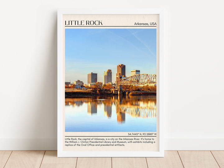 Little Rock Minimal Wall Art, Arkansas, USA