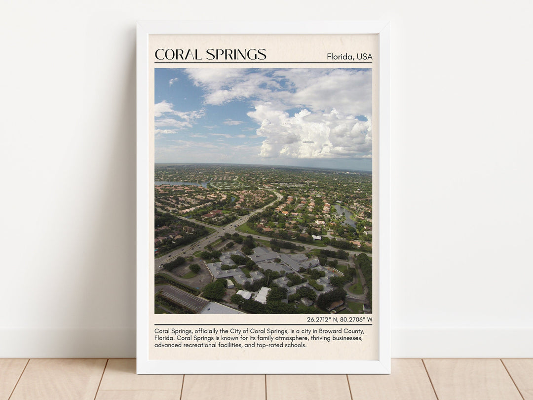 Coral Springs Minimal Wall Art, Florida, USA
