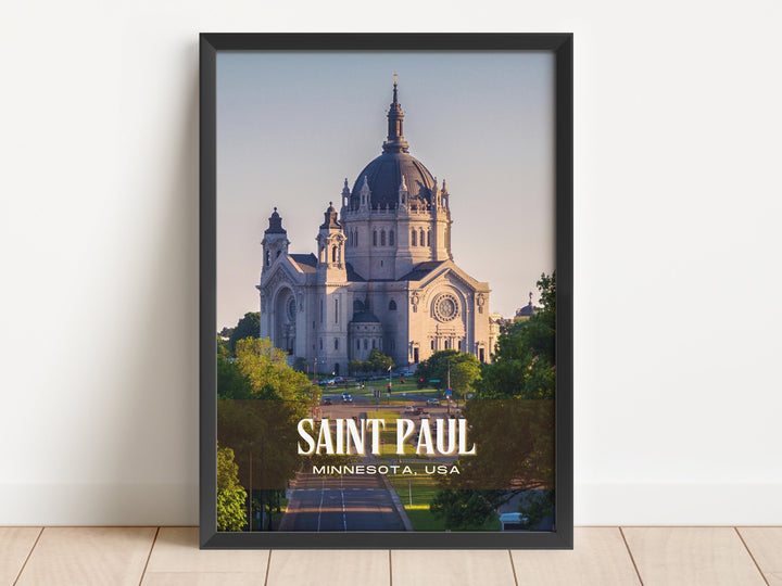 Saint Paul Retro Wall Art, Minnesota, USA