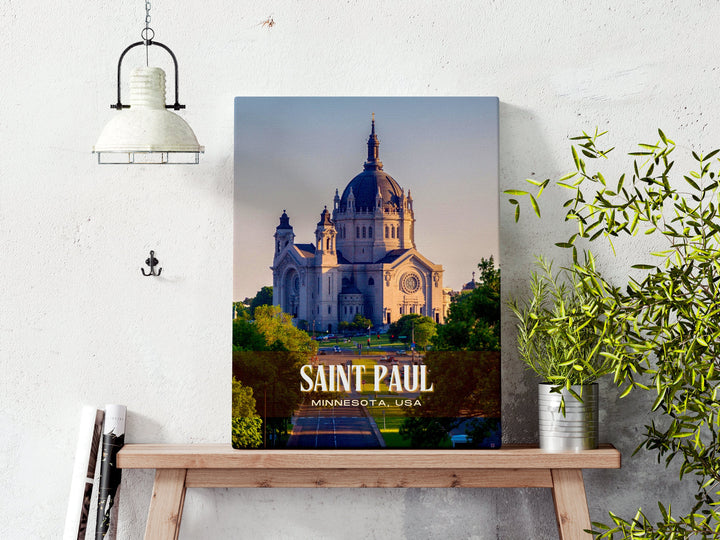 Saint Paul Retro Wall Art, Minnesota, USA