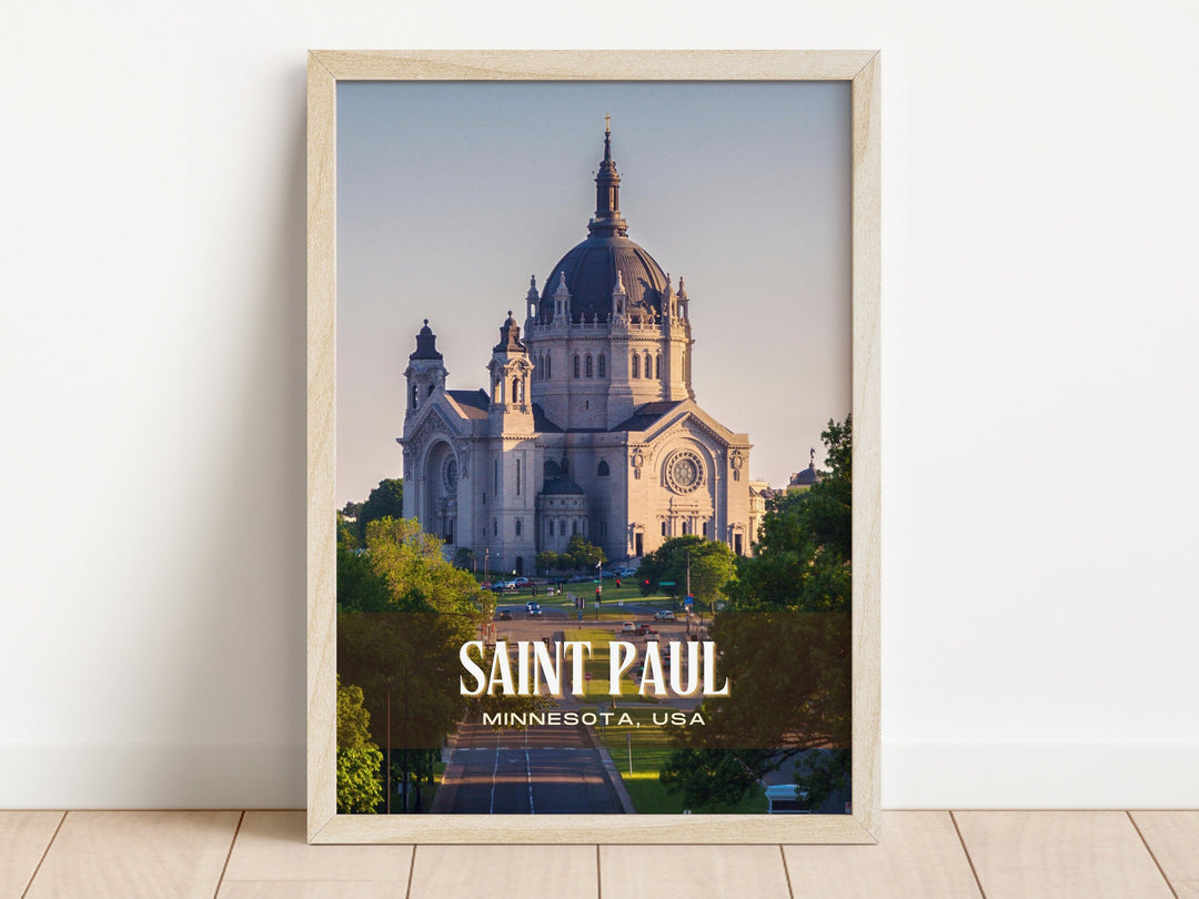 Saint Paul Retro Wall Art, Minnesota, USA