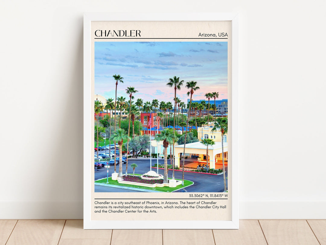 Chandler Minimal Wall Art, Arizona, USA