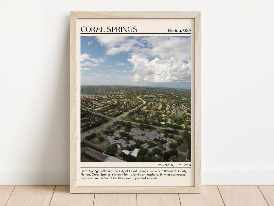 Coral Springs Minimal Wall Art, Florida, USA