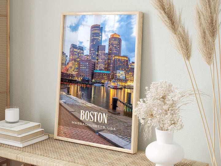 Boston Retro Wall Art, Massachusetts, USA