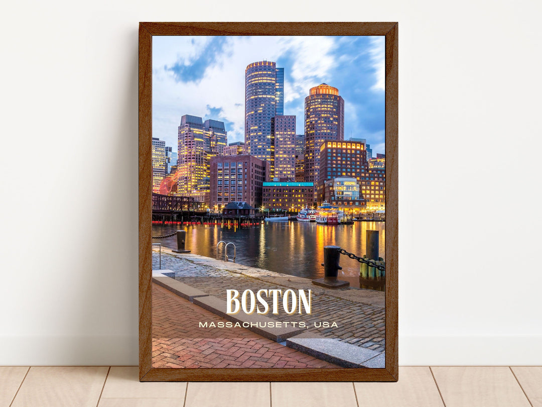 Boston Retro Wall Art, Massachusetts, USA