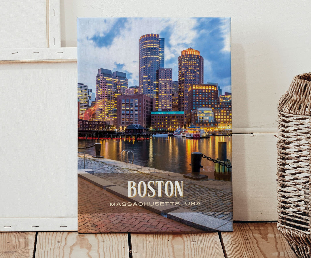 Boston Retro Wall Art, Massachusetts, USA