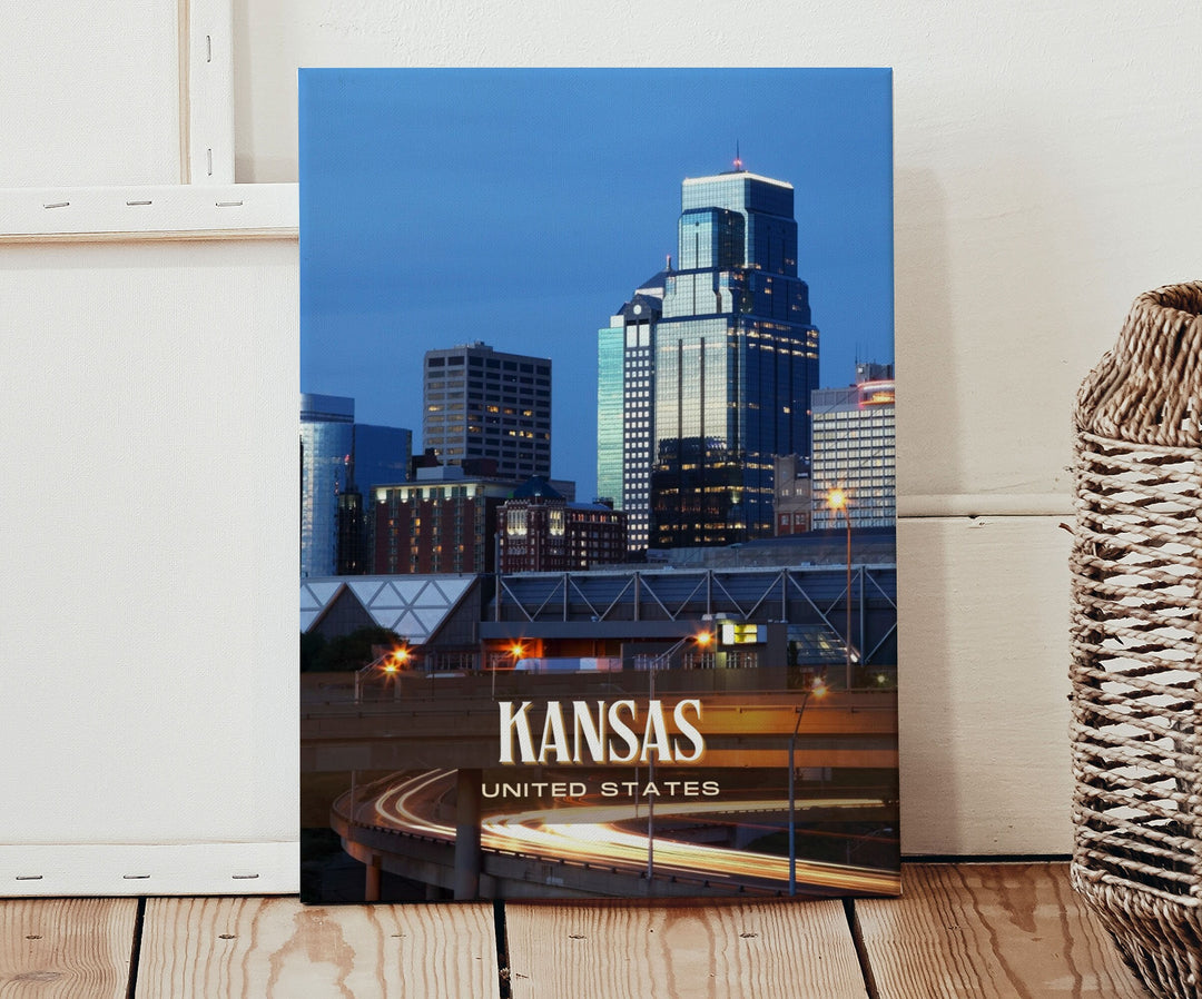 Kansas Retro Wall Art, United States