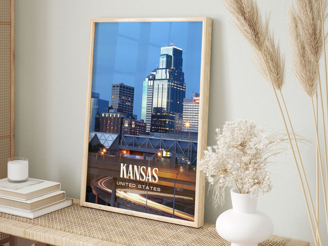 Kansas Retro Wall Art, United States