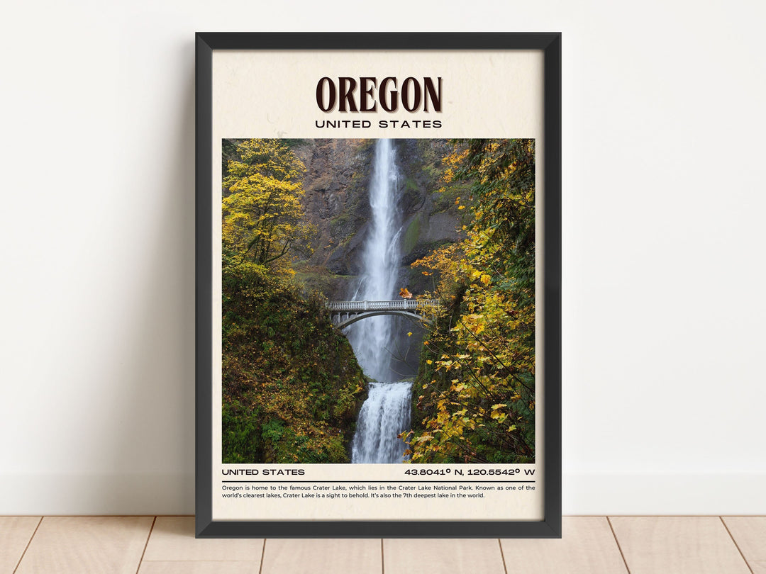 Oregon Vintage Wall Art, USA