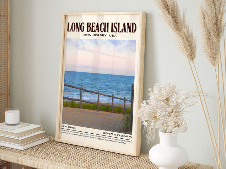 Long Beach Island Vintage Wall Art, New Jersey, USA