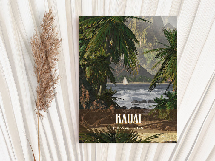 Kauai Retro Wall Art, Hawaii, USA