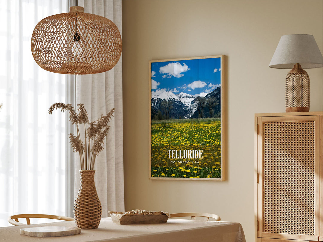 Telluride Retro Wall Art, Colorado, USA