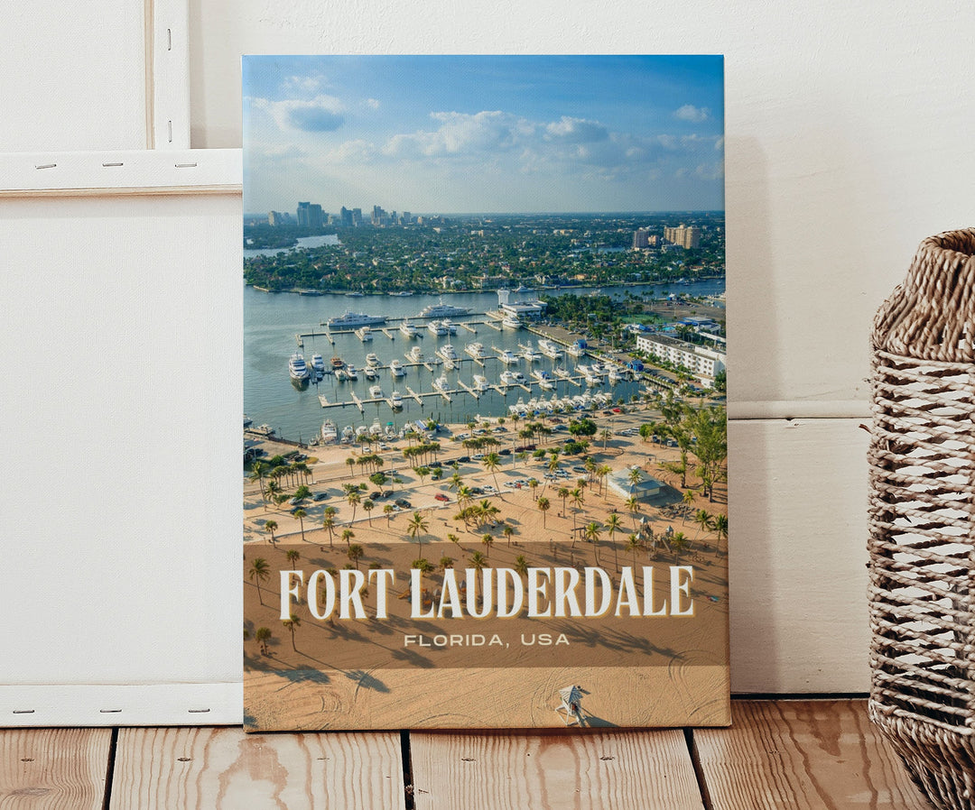 Fort Lauderdale Retro Wall Art, Florida, USA