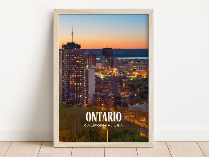 Ontario Retro Wall Art, California, USA