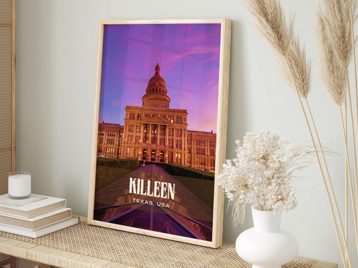 Killeen Retro Wall Art, Texas, USA