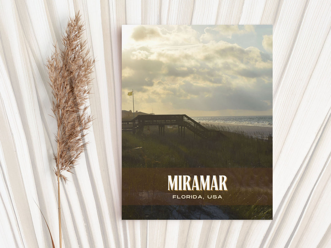 Miramar Retro Wall Art, Florida, USA