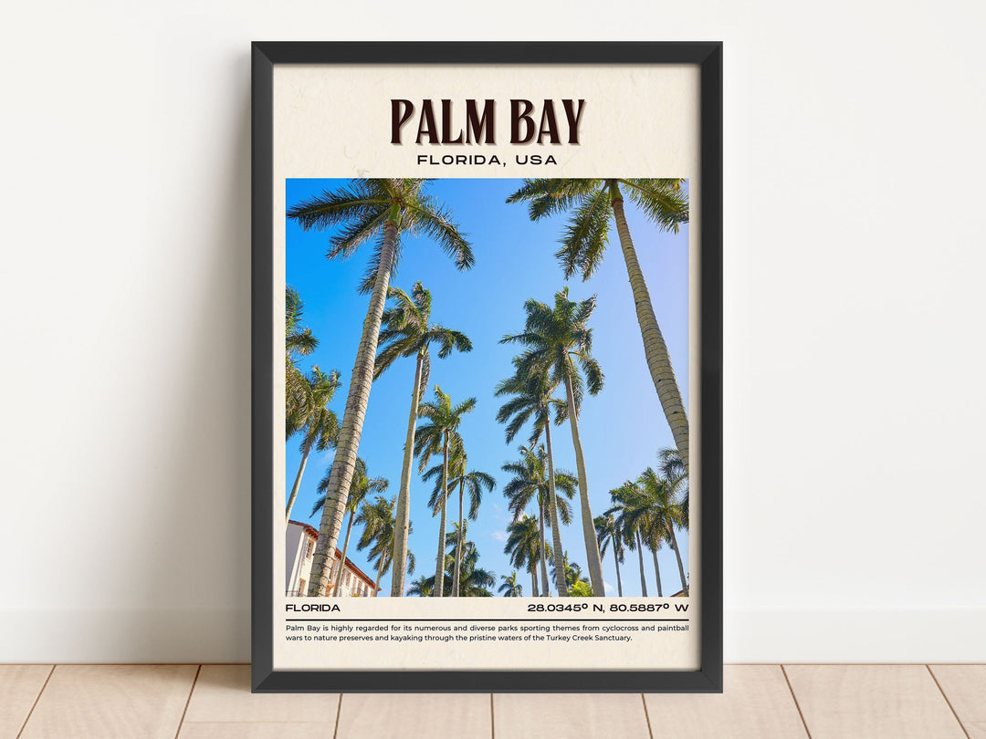 Palm Bay Vintage Wall Art, Florida, USA