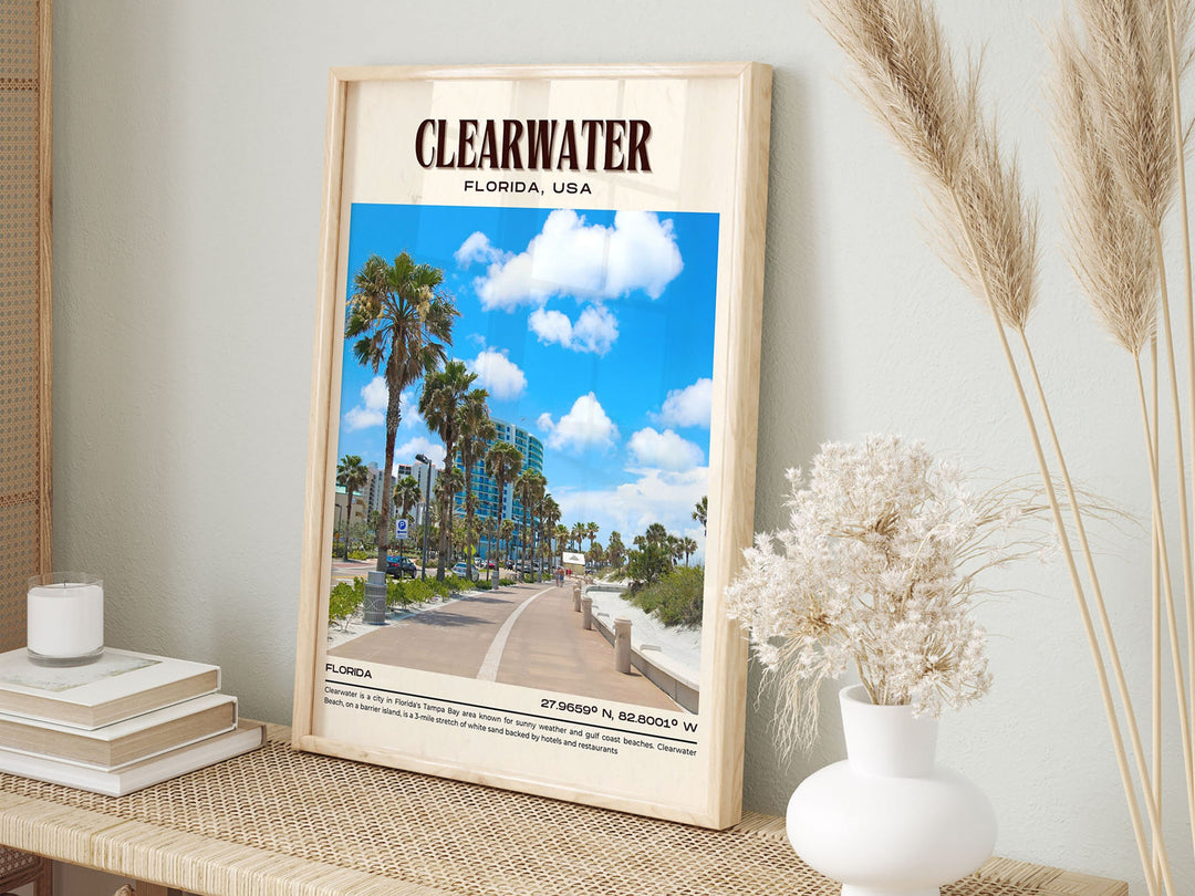 Clearwater Vintage Wall Art, Florida, USA