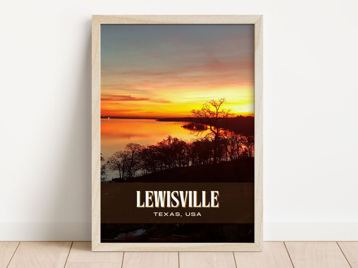 Lewisville Retro Wall Art, Texas, USA