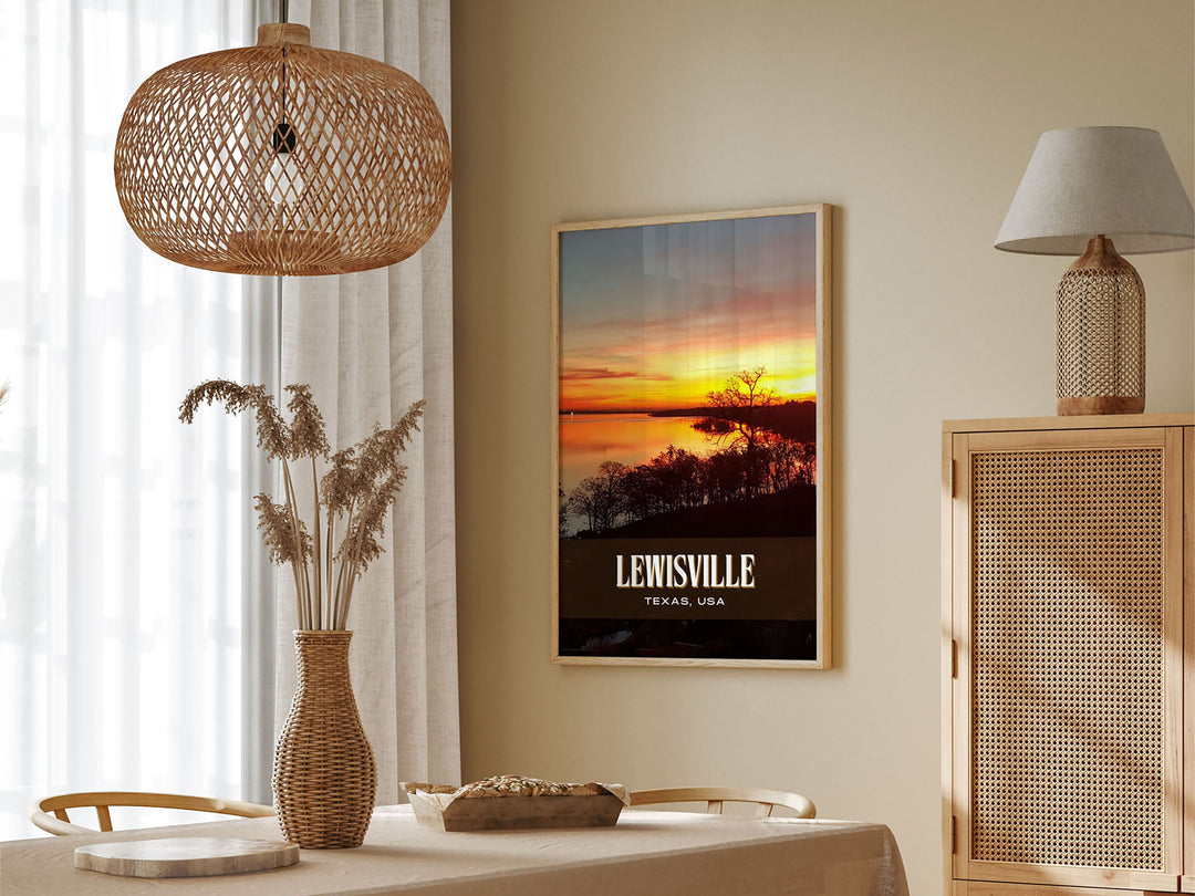 Lewisville Retro Wall Art, Texas, USA