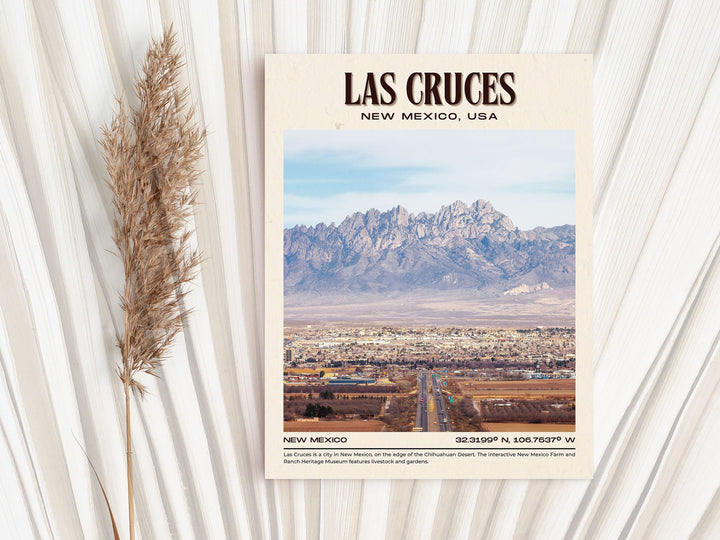 Las Cruces Vintage Wall Art, New Mexico, USA