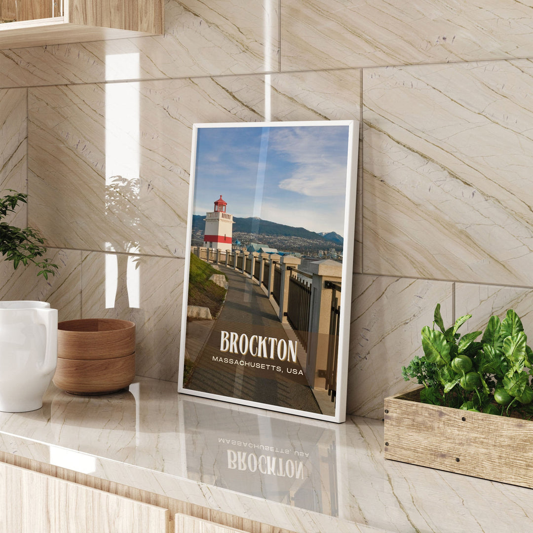 Brockton Retro Wall Art, Massachusetts, USA Poster
