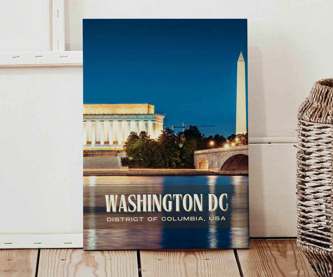 Washington DC Retro Wall Art, District of Columbia, USA