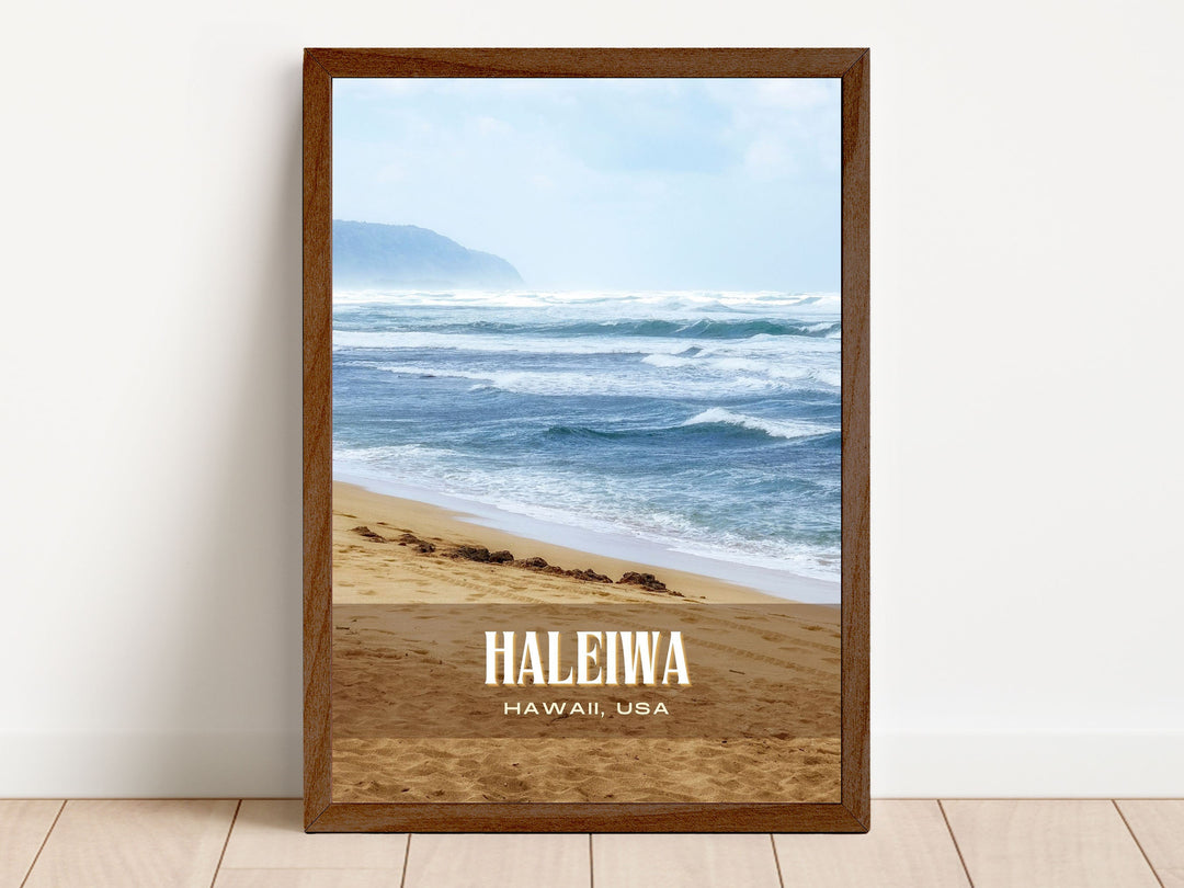 Haleiwa Retro Wall Art, Hawaii, USA