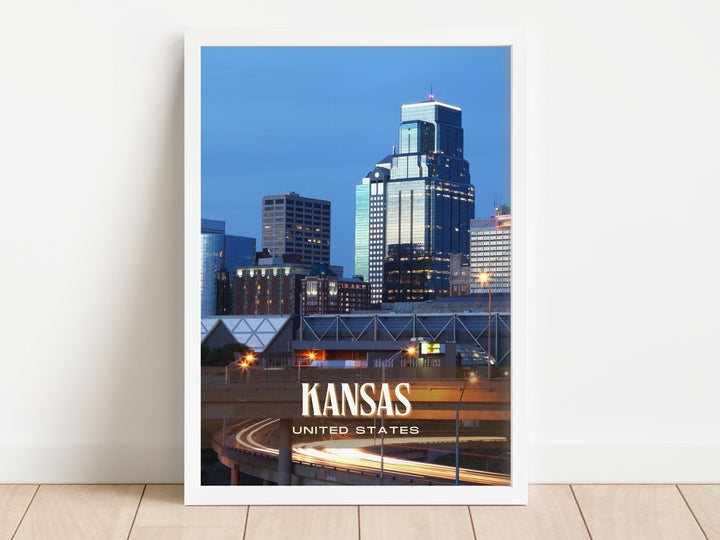 Kansas Retro Wall Art, United States