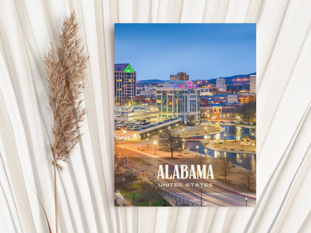 Alabama Retro Wall Art, United States