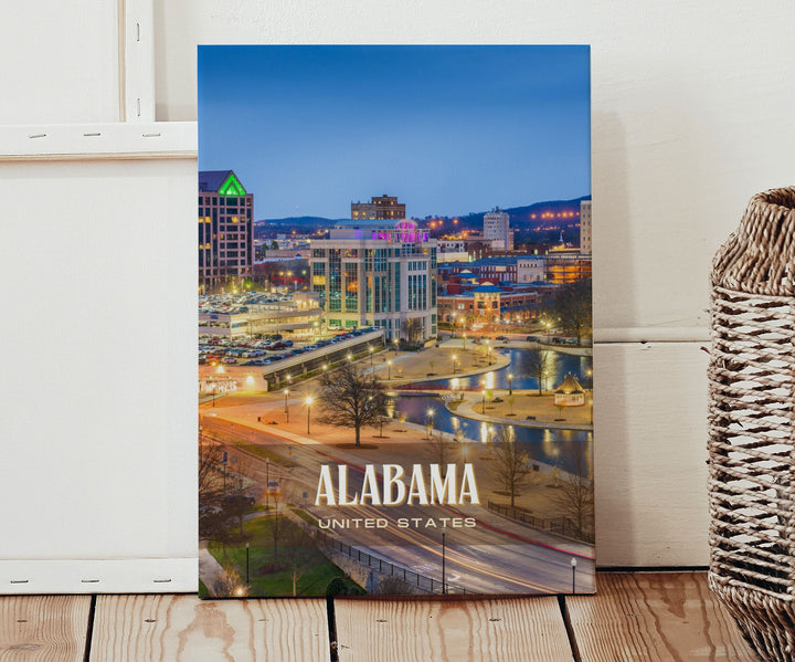 Alabama Retro Wall Art, United States