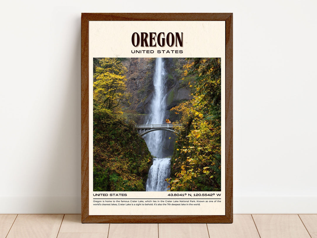 Oregon Vintage Wall Art, USA