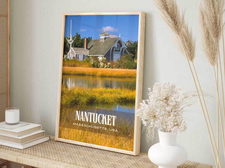 Nantucket Retro Wall Art, Massachusetts, USA