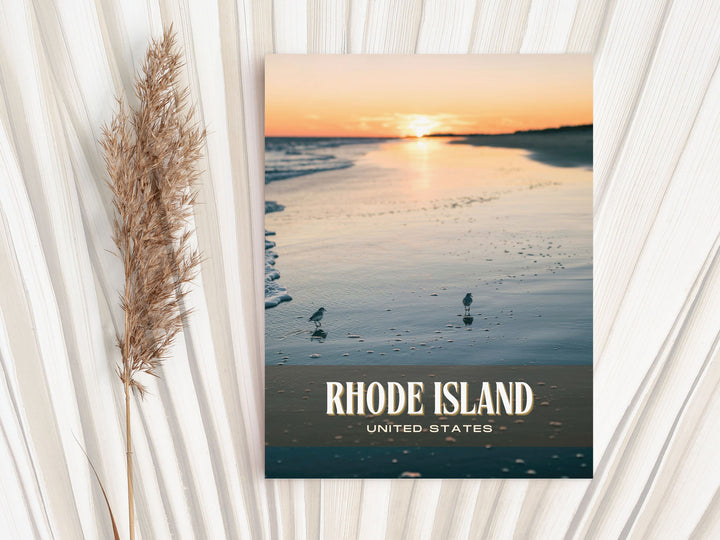 Rhode Island Retro Wall Art, USA