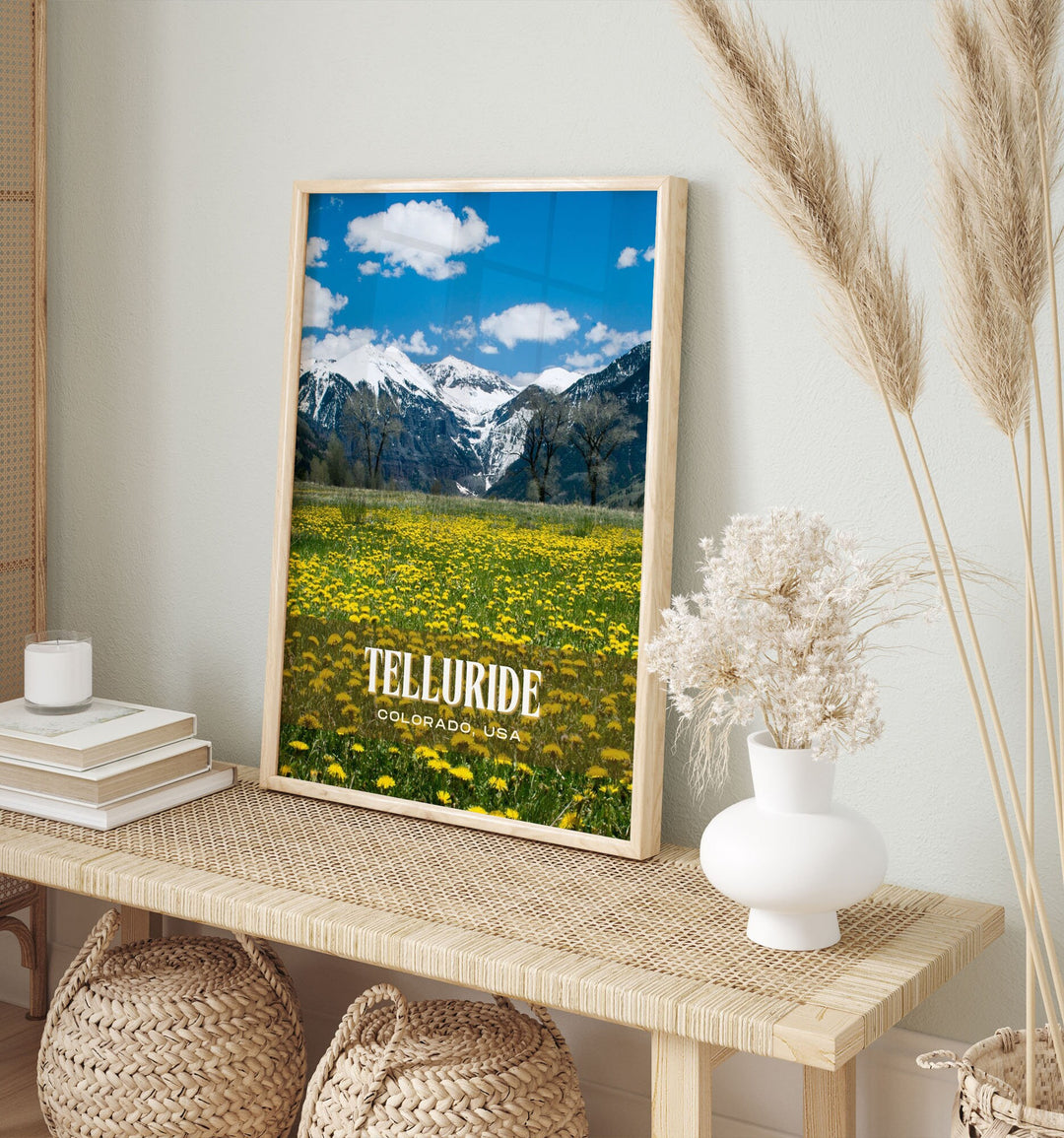 Telluride Retro Wall Art, Colorado, USA