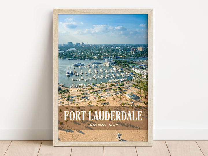 Fort Lauderdale Retro Wall Art, Florida, USA