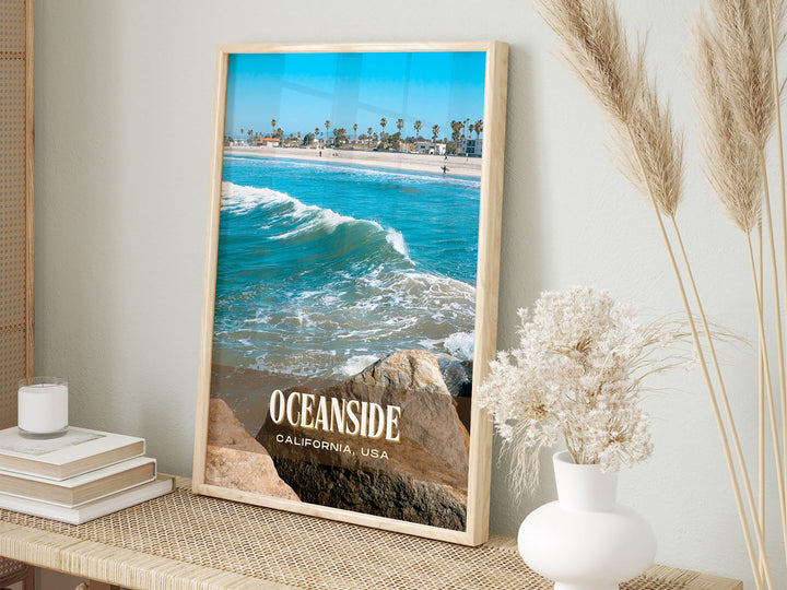 Oceanside Retro Wall Art, California, USA