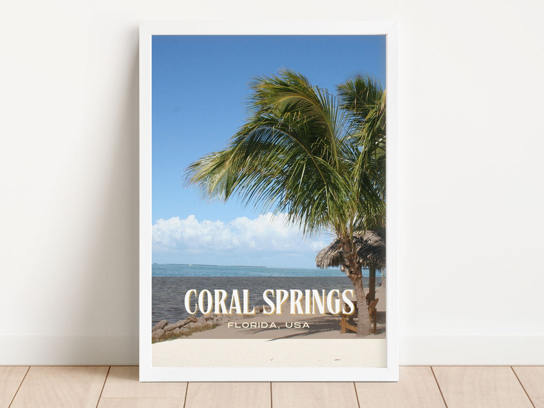 Coral Springs Retro Wall Art, Florida, USA