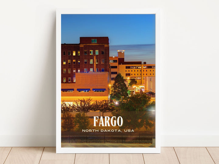 Fargo Retro Wall Art, North Dakota, USA