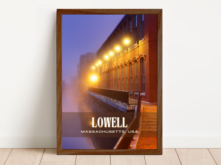 Lowell Retro Wall Art, Massachusetts, USA